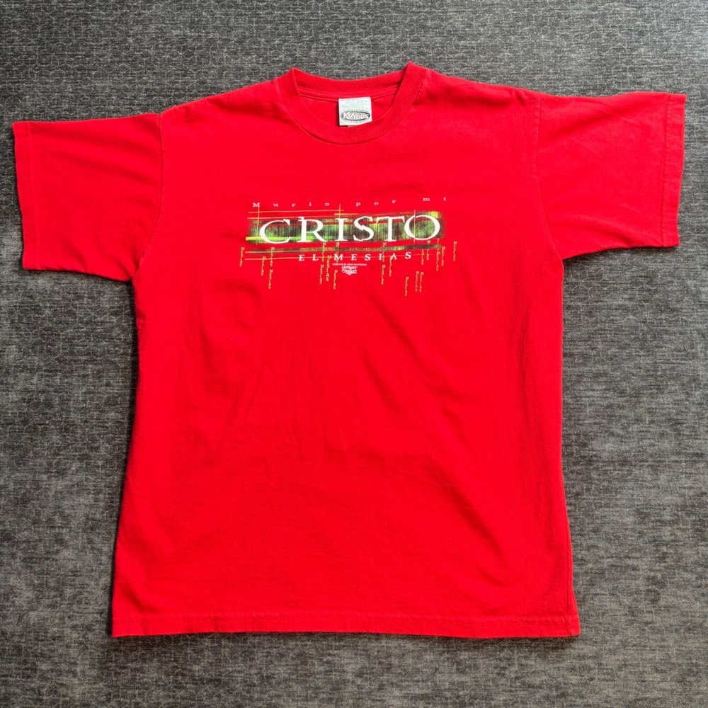 Vintage Jesus Matrix Parody Graphic T-Shirt Cristo El Mesias T-Shirt Size M RARE